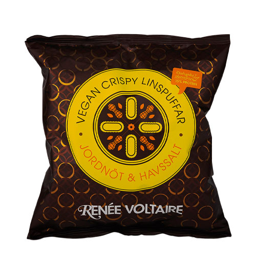 Crispy Linsepuffer Peanøtt & Havsalt - Øko & Vegan - Glutenfri