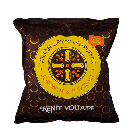 Crispy Linsepuffer Peanøtt & Havsalt - Øko & Vegan - Glutenfri