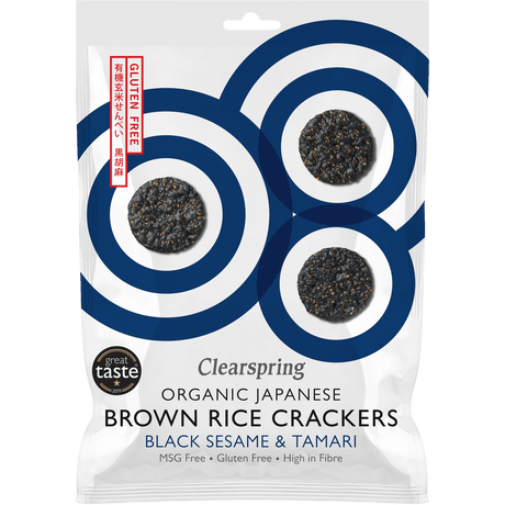 Clearspring Rice Cracker Økologisk | Black Sesame