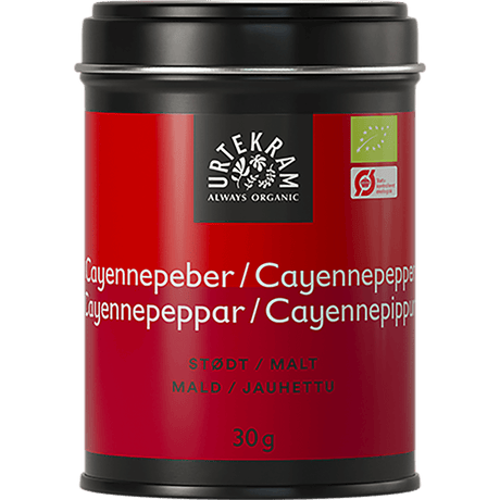 Urtekram Cayennepepper Økologisk | 30 g fra Urtekram
