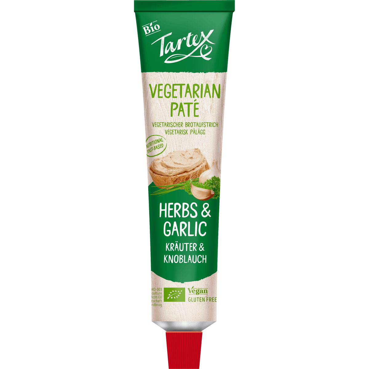 Tartex Paté Tube Økologisk | Hvitløk & Urter
