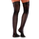 Nylon Stay Up kompresjonsstrømpe str. M, svart fra Mabs