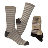 Alpakka Ullsokker Stripete & Brun 2-pakk fra Clemente