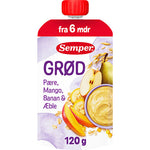 Semper Grøt med pære, mango, banan og eple fra 6 mnd. | 120 g