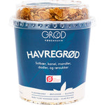 Havregrøt med solbær, kanel, mandler, dadler Øko & rørsukker - Glutenfri