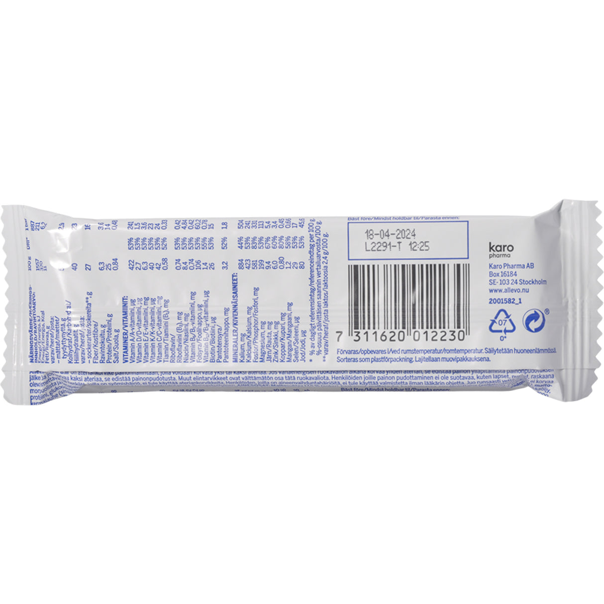 Allévo One Meal Toffee Bar