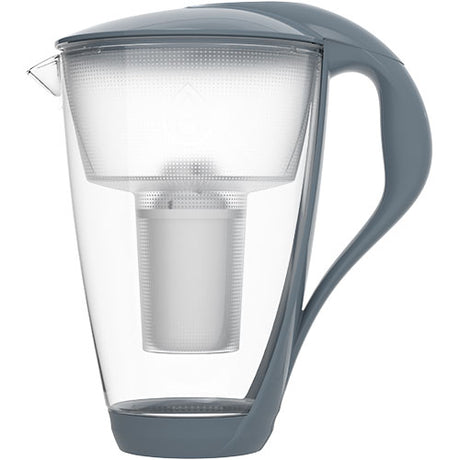 Vannfilter Kanne Glass 2,0l, Stålgrå