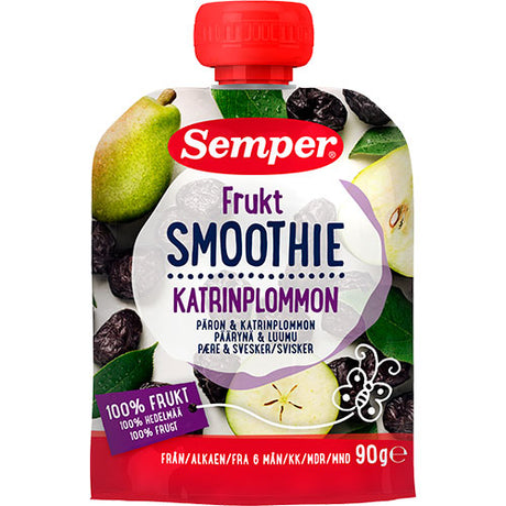 Fruktsmoothie med pære og svisker fra 6 mnd.