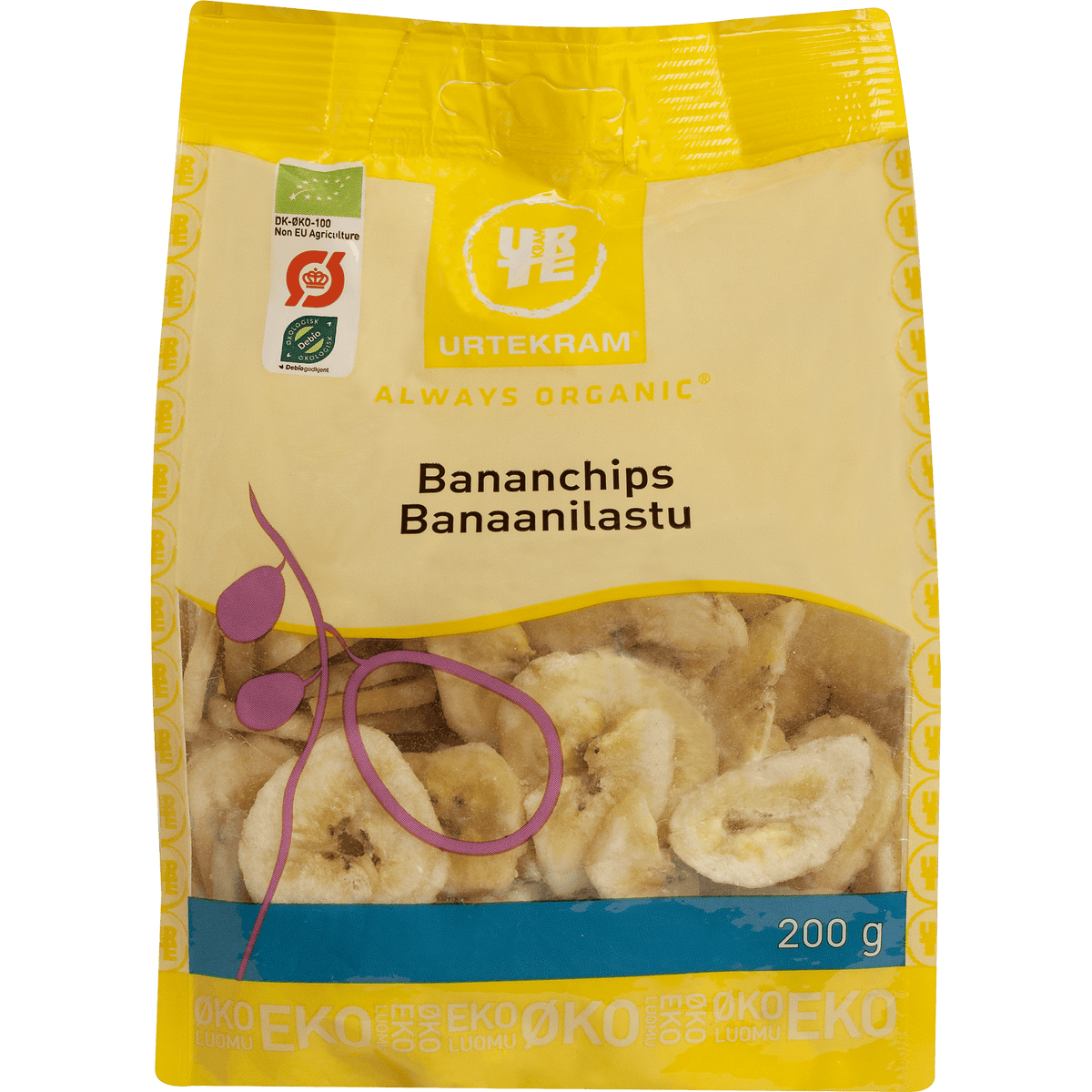 Urtekram Organic Banana Chips | 200 g fra Urtekram