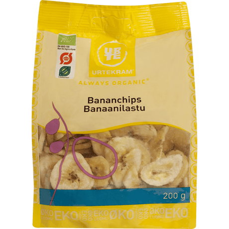 Urtekram Organic Banana Chips | 200 g fra Urtekram