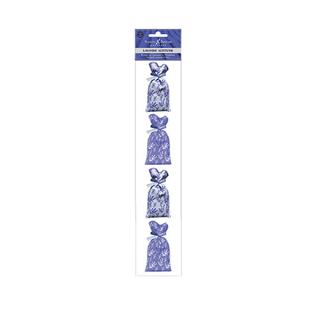 Provence Lavendelposer med Tørket Lavendel, sett med 4x18 g.