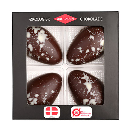 Fyldte Påskeæg m. Pebermynte 4 stk Ø fra Økoladen