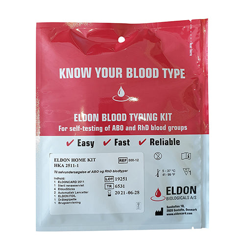 Eldoncard Blodtypetest fra Three Warriors