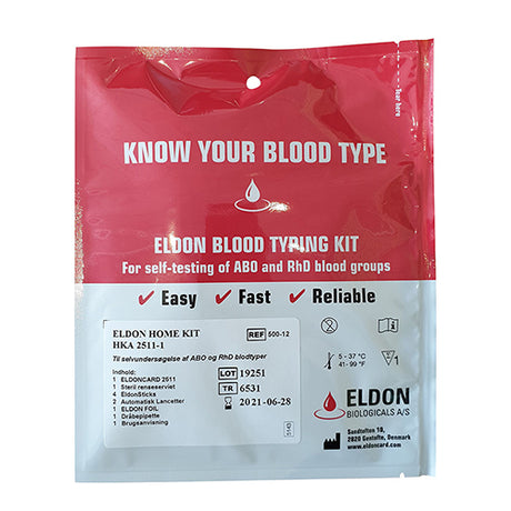 Eldoncard Blodtypetest fra Three Warriors