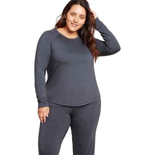 Boody Goodnight Raglan Sleep Top Storm | Str. Xs fra Boody
