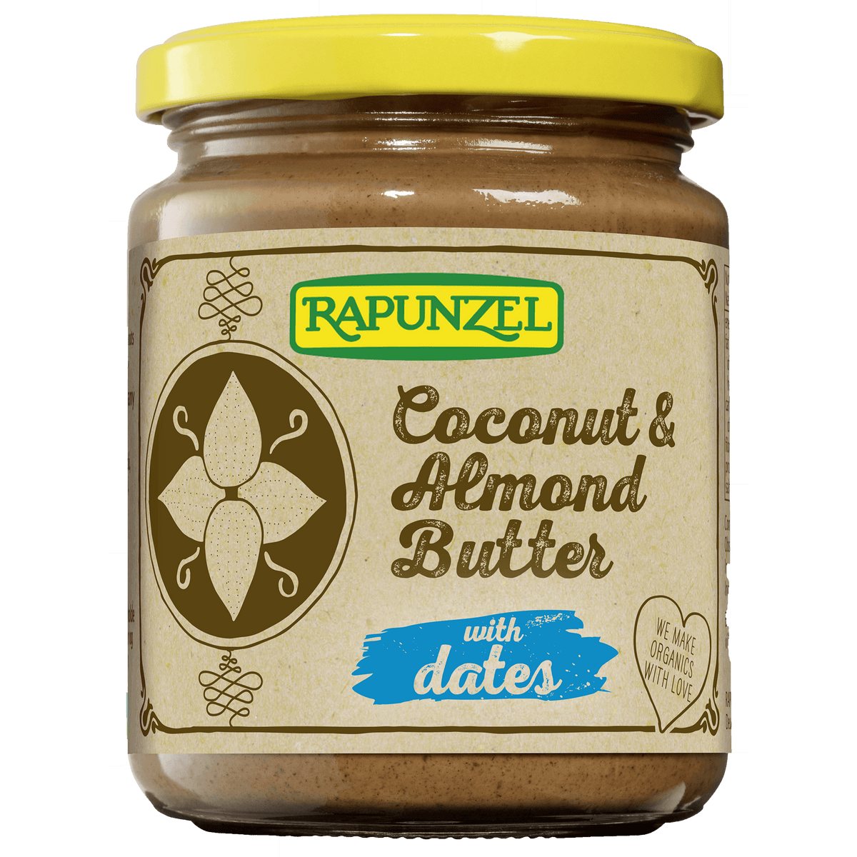 Rapunzel Kokos- og mandelsmør (Almond butter) med Dadler Økologisk | 250 g