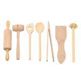 Barnas Kjøkkensett 7 Stk I Bøketre fra Biogan