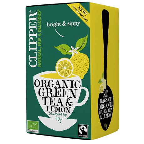 Clipper Grønn Te med Sitron Økologisk | 20 Breve fra Clipper