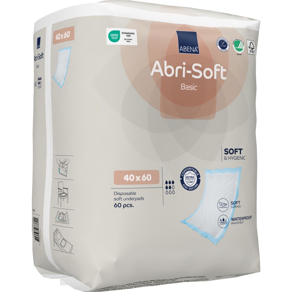 Abena Abri-Soft Basic Light Underlag, 60x40 cm | 60 stk