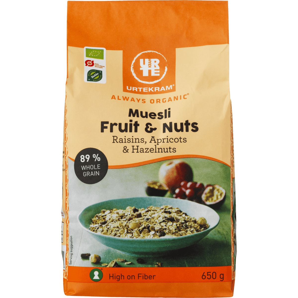 Urtekram Müsli Frukt og Nøtter Økologisk | 650 g fra Urtekram