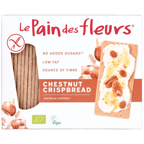 Le Pain Des Fleurs Knekkebrød Kastanje Glutenfri Økologisk | 150 g fra Le pain des fleurs