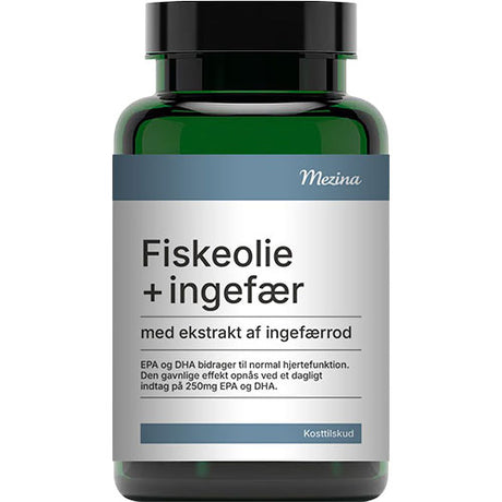 Mezina Fiskeolie med ekstrakt af Ingefærrod | 90 KAP