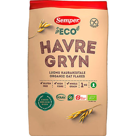 Lettkokte Havregryn Glutenfrie Økologisk