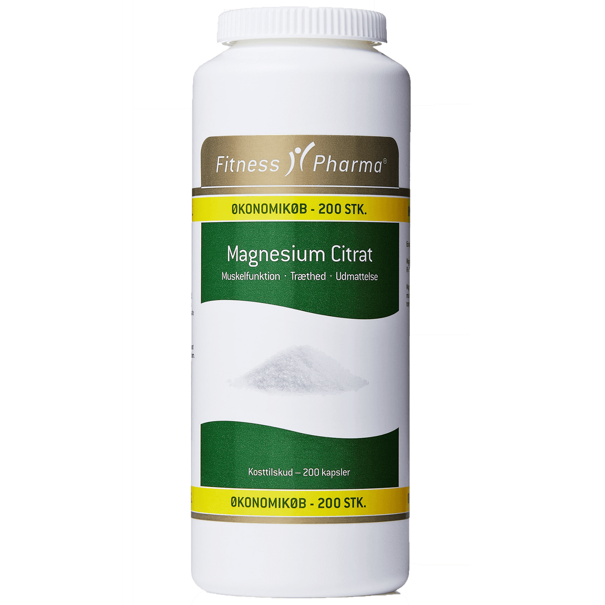 Fitness Pharma Magnesium Sitrat | 200 Kapsler fra Fitness Pharma