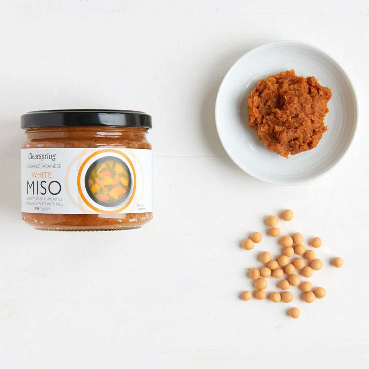 Hvit Miso Paste Soya m. Ris (Upasteuriseret) Øko