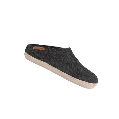 SHU`S hjemmesko med læder sål Dark Grey | 36 fra SHUS