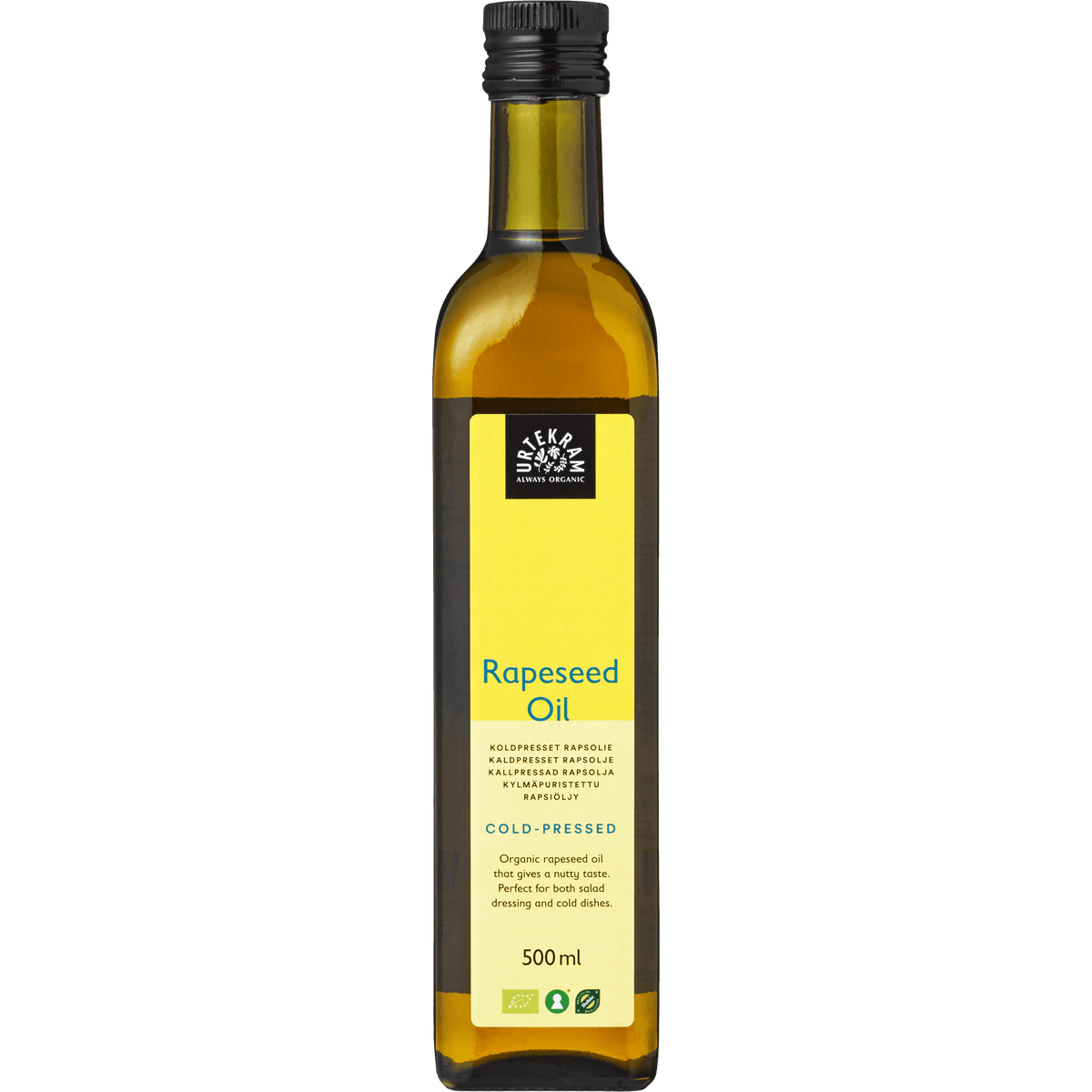 Urtekram Rapsolje Kaldpresset Italia Økologisk | 500 ml