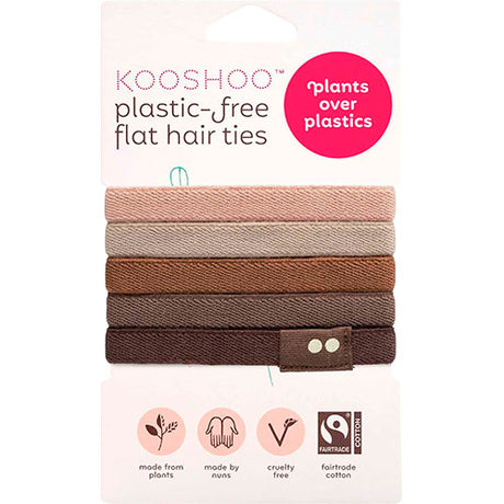 Hårstrikker Earth Tints plastfri 5 stk