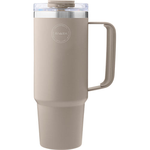 Termokopp med sugerør Cream Beige