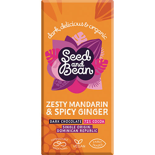 Mørk Sjokolade 72% M.mandarin & Ginger Ø