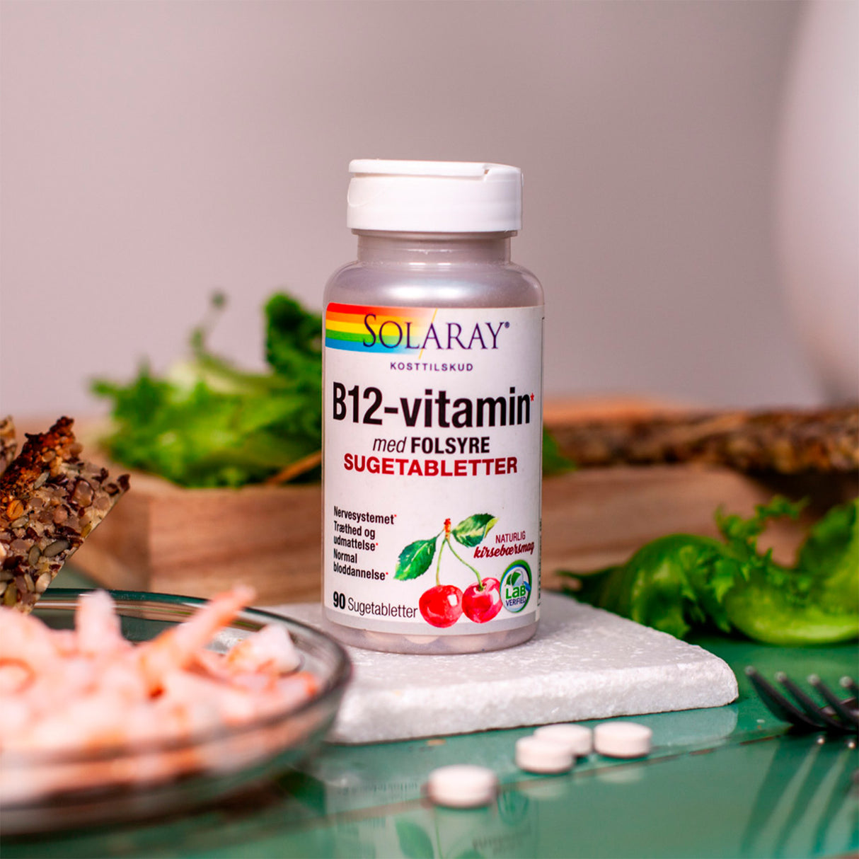 Vitamin B12 med Folsyre Sugetabletter