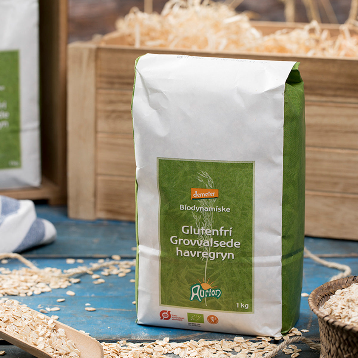 Glutenfrie Langkokte Havregryn Økologisk Demeter