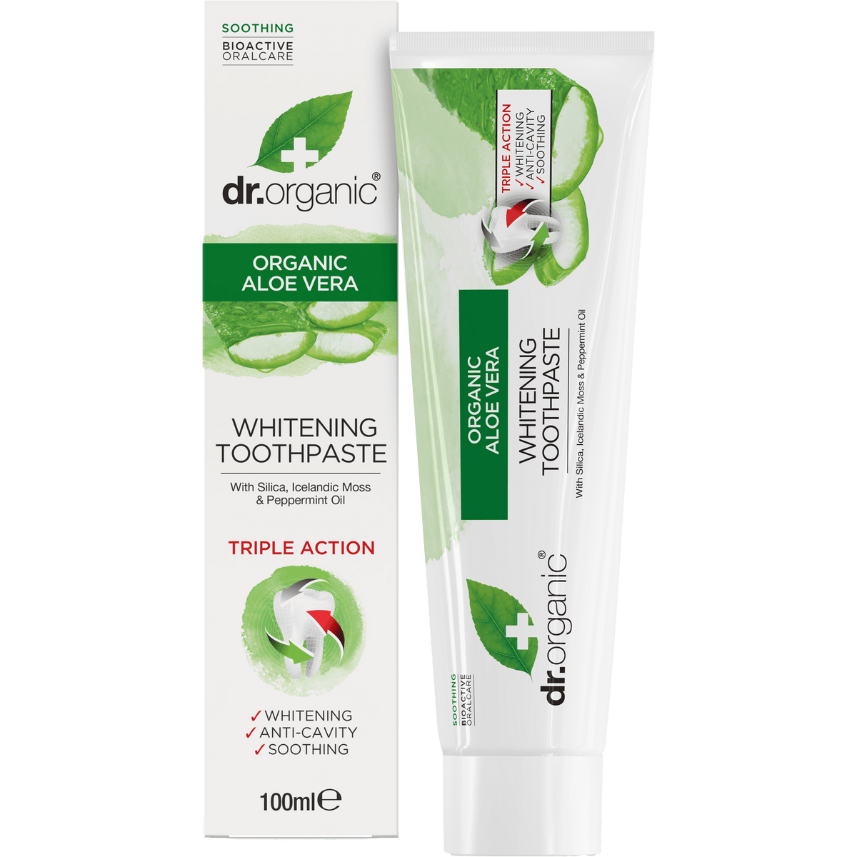 Dr. Organic Tannkrem med Aloe Vera | 100 ml