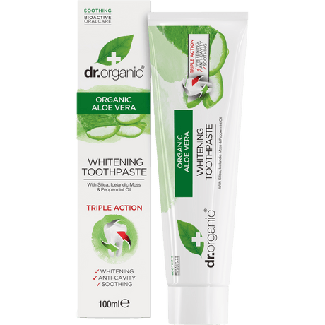 Dr. Organic Tannkrem med Aloe Vera | 100 ml