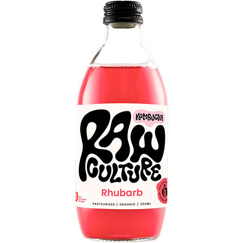 Raw Culture Rabarbra Kombucha Økologisk | 330 ml