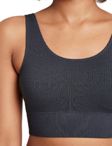 Bambus BH Ribbed Seamless Storm Mørk grå