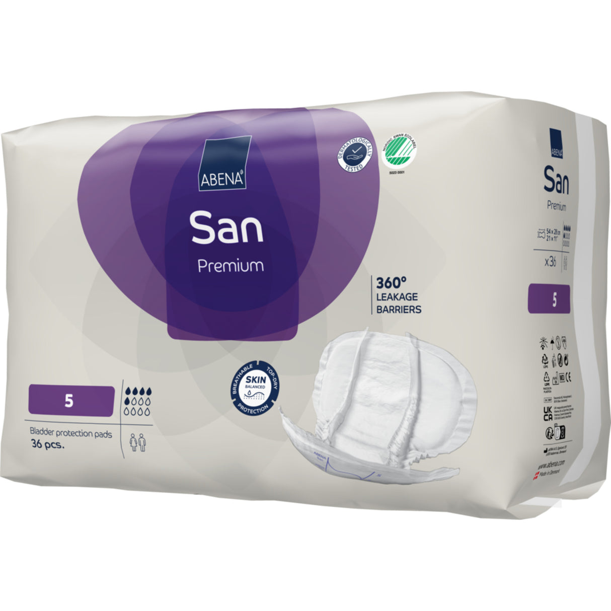 San 5, Kroppsformet Inkontinensbeskyttelse med teip, Premium