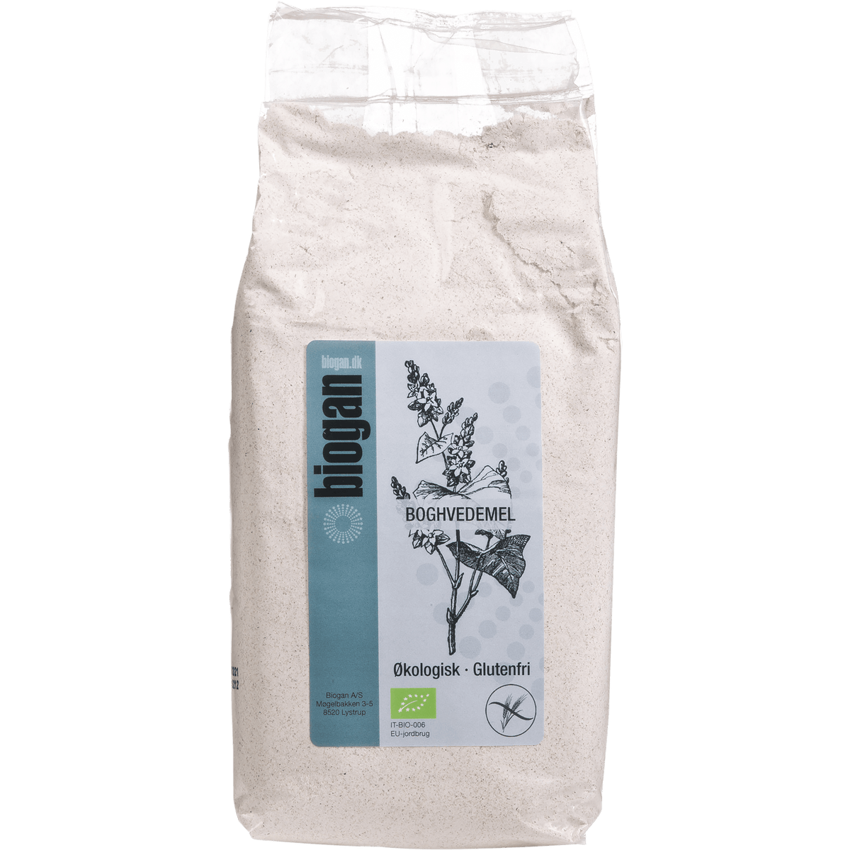 Biogan Bokhvetemel Økologisk - Glutenfri | 1 kg fra Biogan