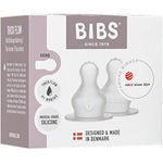 BIBS Baby Bottle Nipple Round Silicone 2-pakning