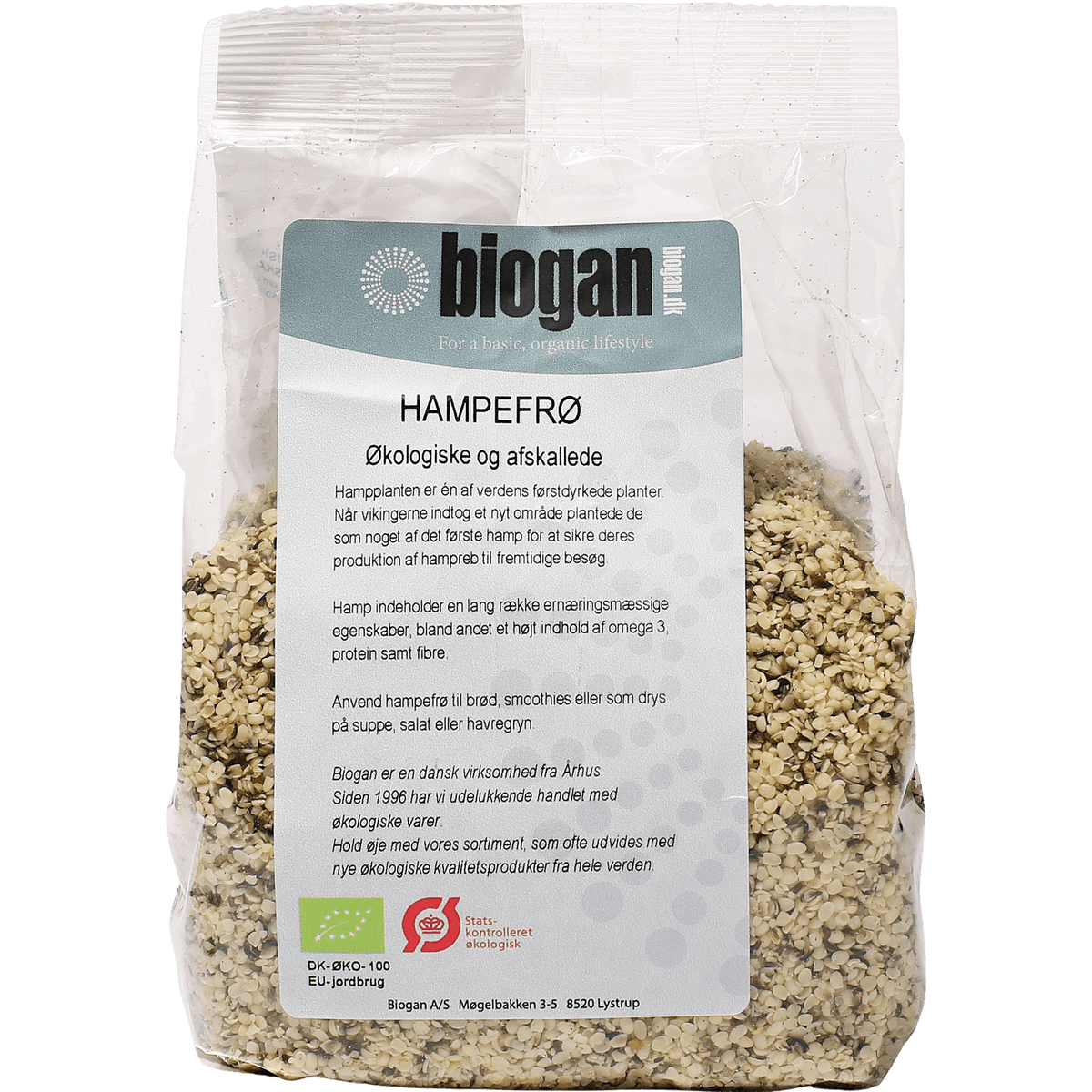 Biogan Avskallede Hampfrø Økologisk | 400 g fra Biogan