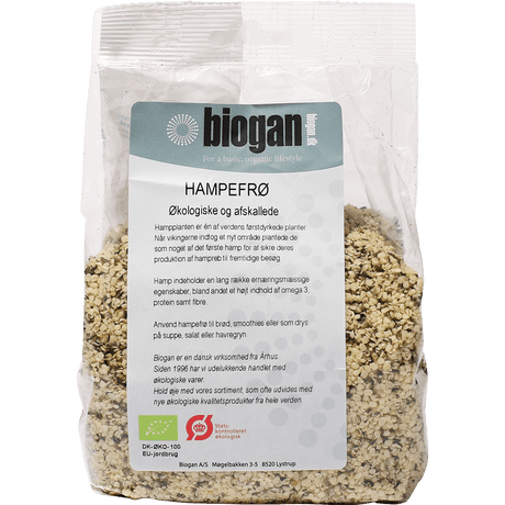 Biogan Avskallede Hampfrø Økologisk | 400 g