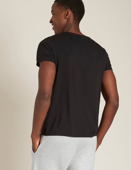 Bambus T-shirt Menn V-hals Svart