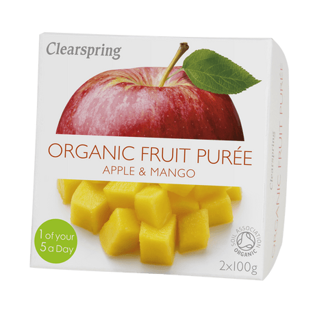 Clearspring Fruktpuré Økologisk 200 g | Eple Og Mango