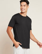 Bambus T-shirt Crewneck Menn Svart
