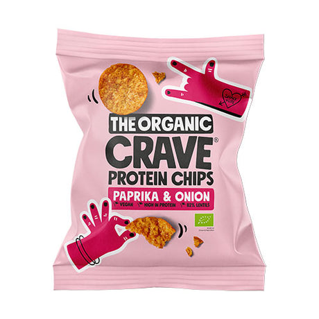 Veganske protein chips m. Paprika & løk Ø