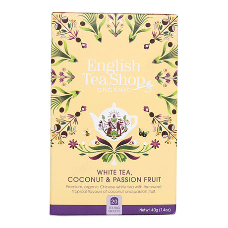 White Tea, Coconut & Passion Fruit, 20 Breve Økologisk